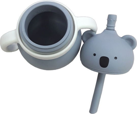Παγούρι Σιλικόνης Λαβές 200ml Toddler Grey Koala 32116000021