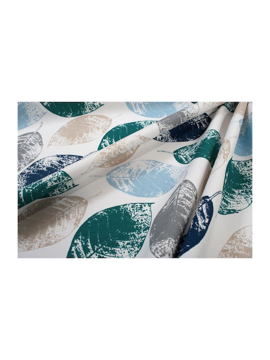 Dimcol Tablecloth Stain Resistant Set 2pcs Leaves 466 Petrol 140x220cm