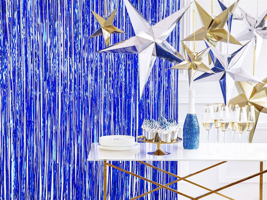 PartyDeco Κουρτίνα για Party σε Μπλε χρώμα 90εκ.