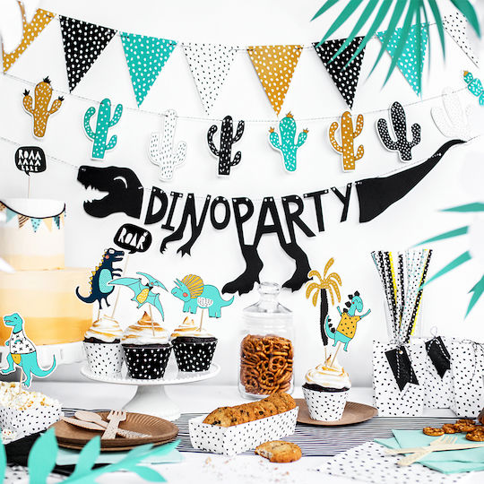 PartyDeco Dino Garland for Party Dinosaurs 20cm
