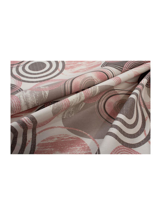 Dimcol Τραπεζομάντηλο Αλέκιαστο Σετ 2τμχ Circles 469 Coral 140x140εκ.