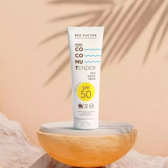 Bee Factor Exotic Coconut Tender Αντηλιακή Κρέμα Προσώπου και Σώματος SPF50