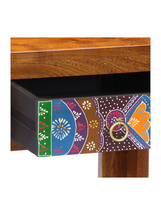 Bodenstehende Schminktisch aus Massivholz Braune Massivholz mit Spiegel 90x45x75cm