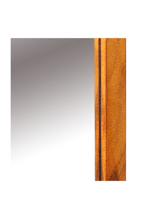 Bodenstehende Schminktisch aus Massivholz Braune Massivholz mit Spiegel 90x45x75cm