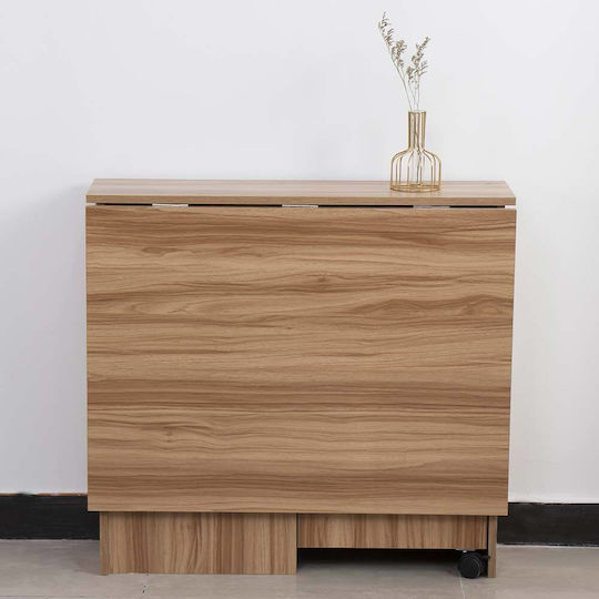 Table Dining Room Collapsible Wooden Oak 26x84x74cm