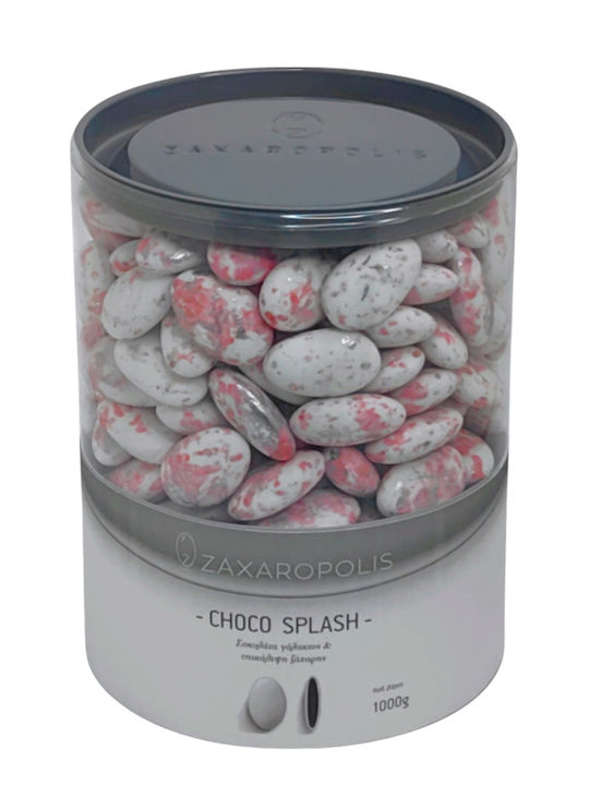 Zaxaropolis Κουφέτα Choco Splash σε Σχήμα Κλασικό με Γεύση Σοκολάτα Ροζ 1000gr