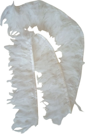 Kokoracostume Trim 2m White Feathers 12-15cm