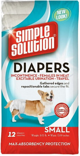 Simple Solution Disposable Diapers Female Βρακάκι Σκύλου Small 12τμχ
