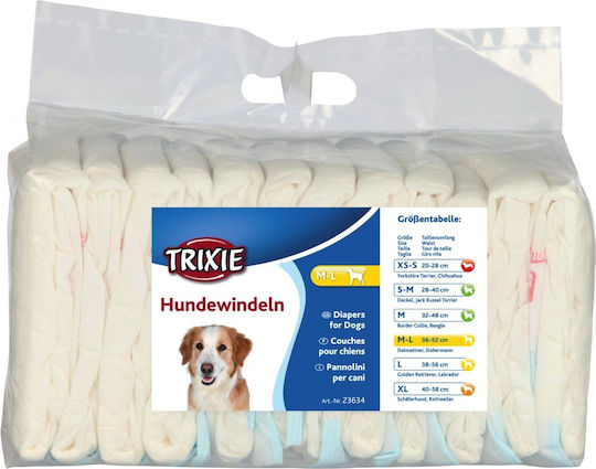 Trixie Diapers Hundewindeln M-L 36-52cm 12 Stück Groß / Mittel 36 - 52cm 12Stück