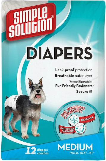 Simple Solution Disposable Diapers Female Hundewindeln Mittel 38 - 58cm 12Stück
