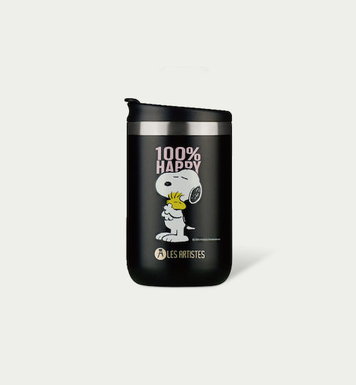 Les Artistes Pull Can'it Ποτήρι Θερμός Ανοξείδωτο 350ml Black