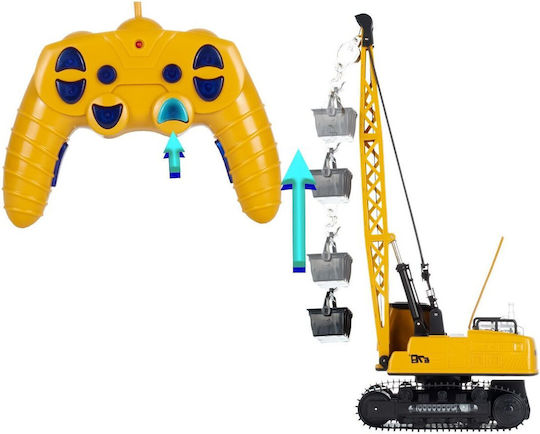 Jucărie Cu Teleghidare Excavator Cu Cărămidă "isp Likesmart Cărămidă" Lumină Led Sunete Baterie Reîncărcabilă Nimh 4.8v 300mah Șenile de Cauciuc Rotire la 360° Cablu de Încărcare Galben