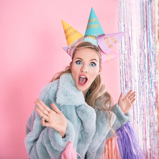 PartyDeco Pălării De Petrecere Mix La Mulți Ani 6 Bucăți 6 Bucăți