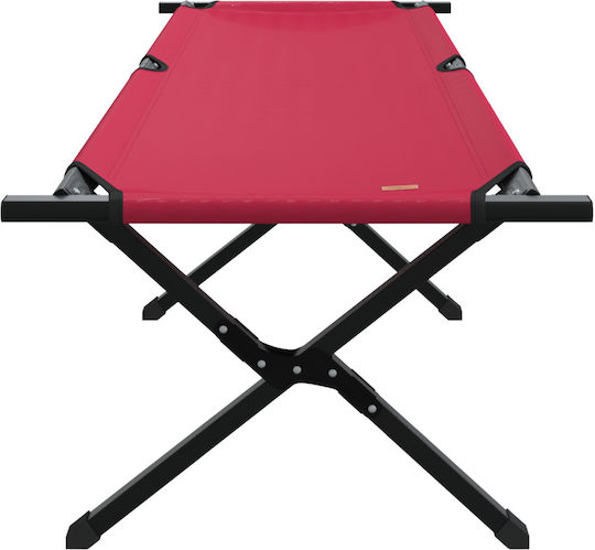 Folding Guest Bed Campaign Single Red 193x69x45cm