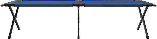 Folding Guest Bed Without Mattress Single Blue 210x80x46cm