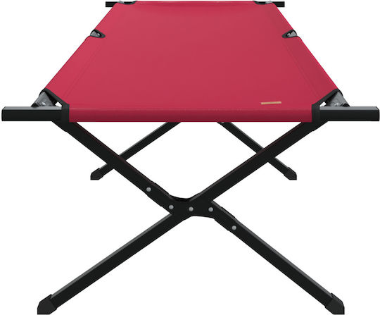 Foldable Guest Bed Without Aluminum Mattress Single Red 210x80x46cm