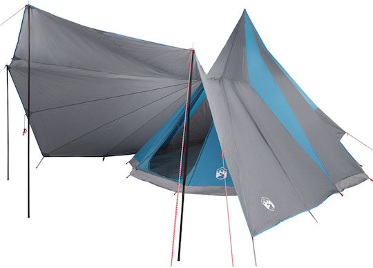 vidaXL Summer Camping Tent Teepee Blue for 12 People 510x690x330cm