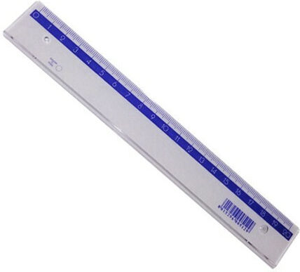 Pratel Ruler Plastic Transparent 20cm