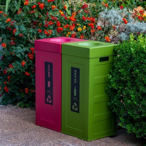 Viomes Cubo Recycling Recycling Plastic Waste Bin 70lt Green Green