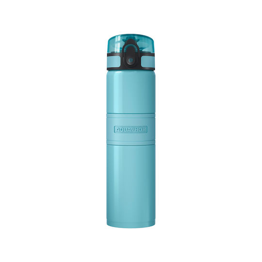 Aquaphor Μπουκάλι Θερμός Ανοξείδωτο / Πλαστικό 500ml Μπλε