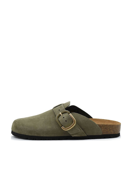Tamaris Women's Leather Clogs Brown