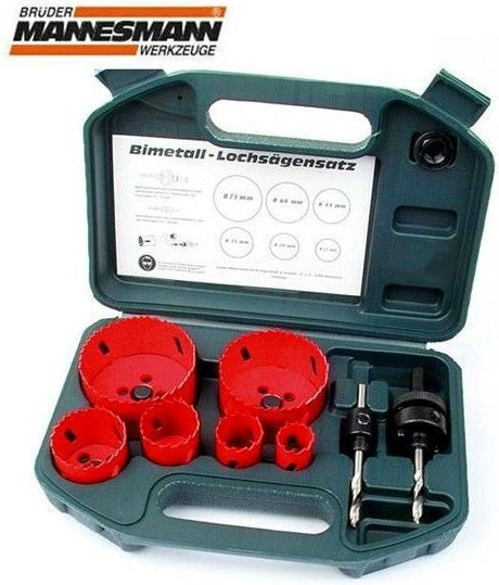 Mannesmann Hole Saw Kit Bi-Metal HSS for Metal