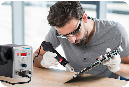 700w Soldering Station Hm-294 2 In 1 5 Nozzles Lcd 230v