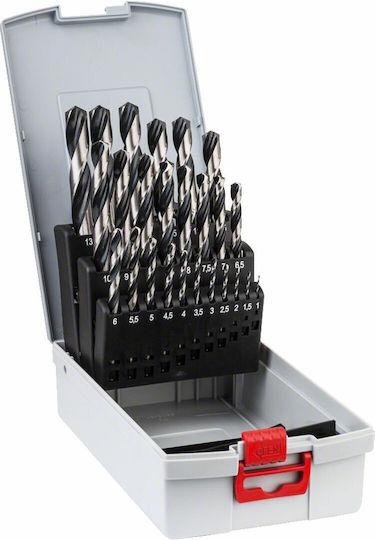 Bosch PointTeQ Set of 25 Drills HSS with Cylindrical Shank for Metal