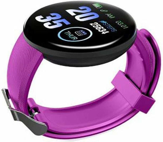 Smartwatch με Παλμογράφο (Μωβ)