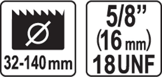 Yato Centered Hole Saw Carrier for Metal and Plastic 130gr