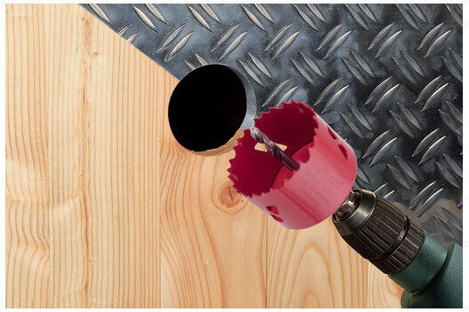 Wolfcraft Lochsäge HSS Trockenschnitt mit Durchmesser 45mm für Holz, Metall und Kunststoff