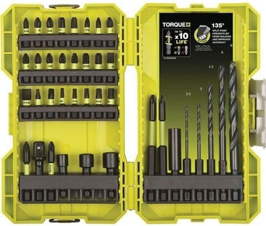 Ryobi Set of 38 Drills for Metal και Wood
