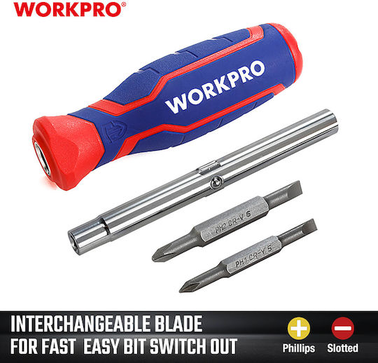 WorkPro Screwdriver with Interchangeable Tips