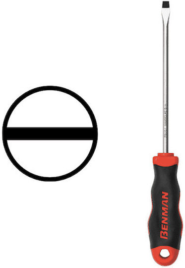 Benman Κατσαβίδι Μακρύ Ίσιο Μεγέθους 6.5x200mm Maxpower
