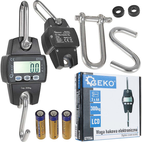 Electronic Scale Hook Maximum Capacity 300 Kg Geko G71156