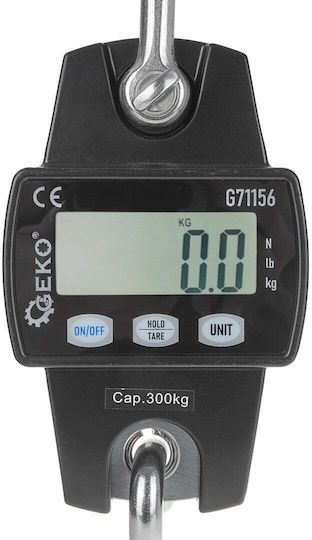 Electronic Scale Hook Maximum Capacity 300 Kg Geko G71156