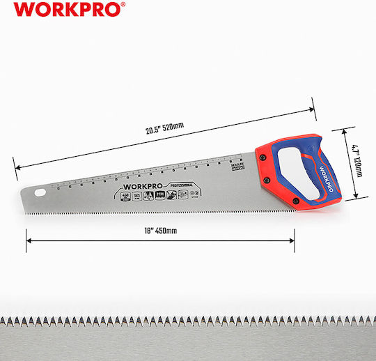 Stichsäge 450mm 18" 7tpi Wp215006 Workpro Profi