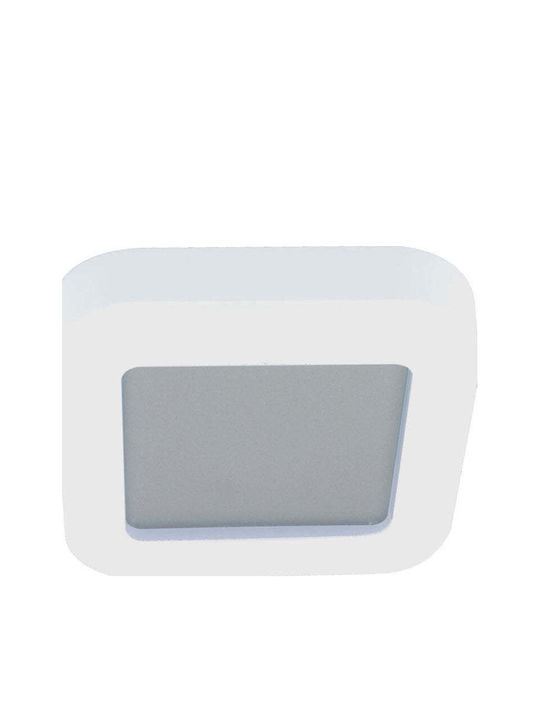 Vito Επιτοίχια Εξωτερική Πλαφονιέρα LED IP65 15W με Φυσικό Λευκό Φως 19x19x4.5εκ.