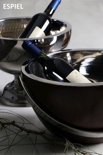 Espiel Champagnergläser mit Sockel Inox mit Abmessungen 30x30x23cm