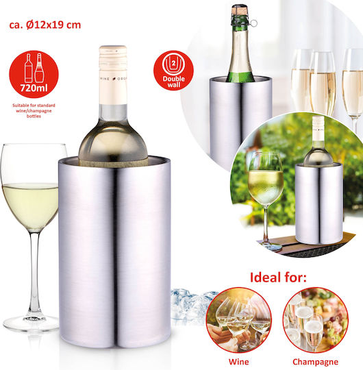 Alpina Appliances Обикновени шампанско Inox с Размери 12x12x19см