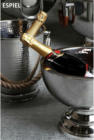 Espiel Champagnergläser mit Sockel Inox mit Abmessungen 30x30x23cm