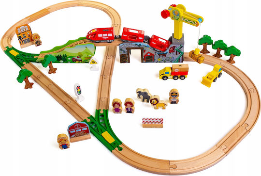 Set with Train made of Wood for 3+ years+ Years