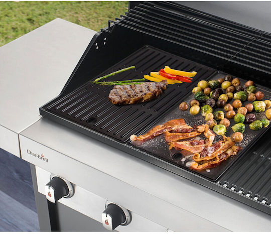 Char-Broil Πλάκα Ψησίματος Διπλής Όψης με Μαντεμένια Λεία & Ραβδωτή Επιφάνεια 43.5x21x1εκ.
