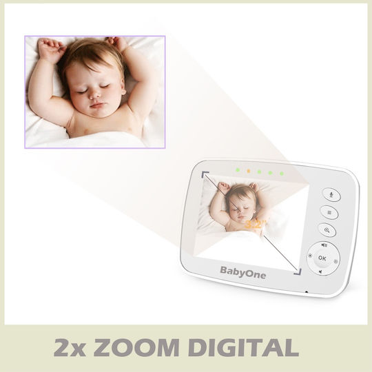 Drahtlose Babyüberwachung mit Kamera & Bildschirm 3.2" , Zwei-Wege-Kommunikation & Schlaflieder