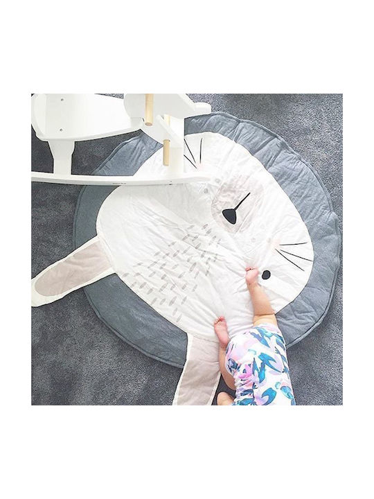Kids Rug Gri Round with Diameter 34cm Thickness 70mm
