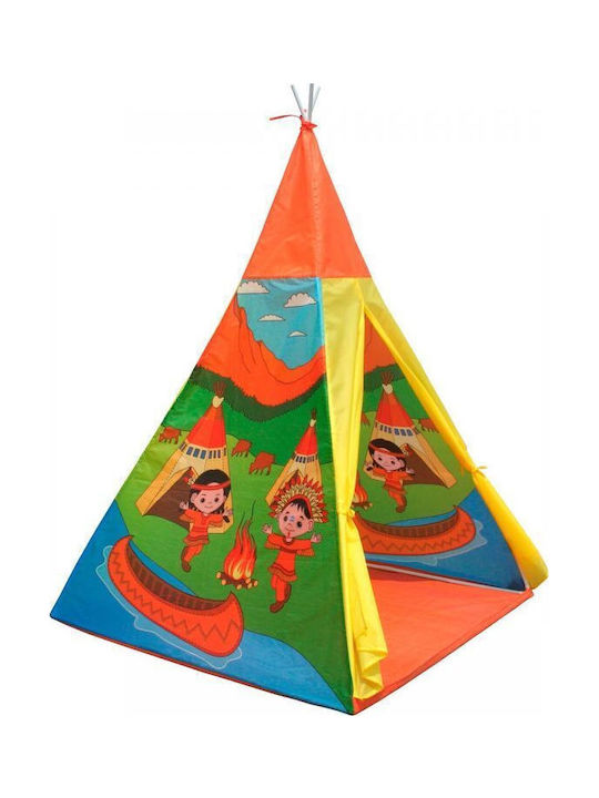 Isp Ecotoys "indian Kids" Children's Play Tent 100x100x135 Orange