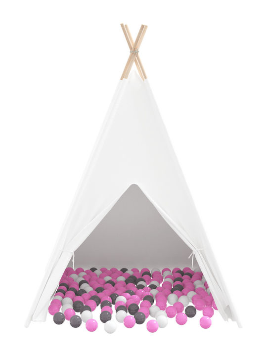 vidaXL Kids Play Tunnel White