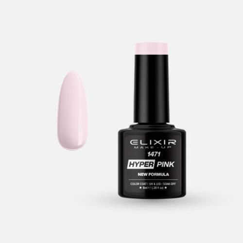 Elixir Semi Halb-permanenter Nagellack 1471 Hyper Pink 8ml 1Stück