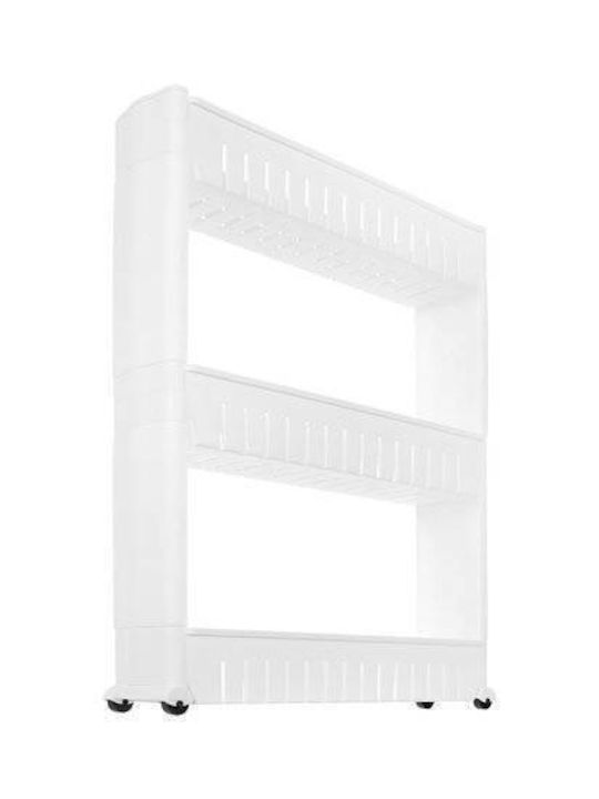 Troleu De Bucătărie Din Plastic Cu 3 Locuri Alb 54.5x12.5x72.5cm