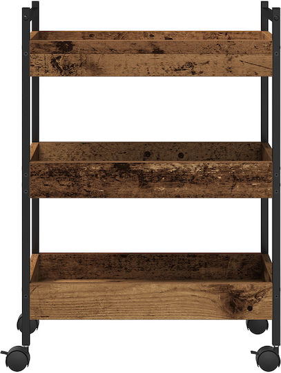 vidaXL Τρόλεϊ Κουζίνας Ξύλινο Καφέ 50x30x70cm